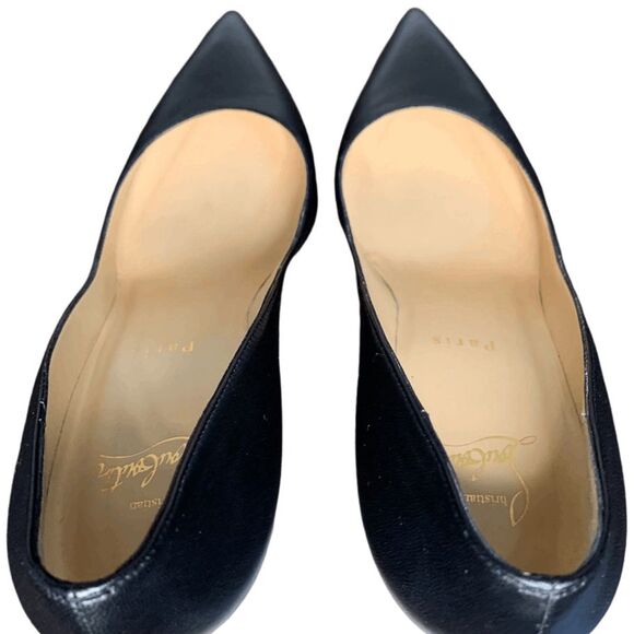 Christian Louboutin Pigalle 85MM Shiny Nappa Leather Pumps EU 38.5 US 8.5 Heels - Picture 5 of 10